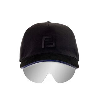 Fendi FE4022U 0005C Baseball Cap Cotton/Suede Hat Sunglasses Visor 4022U